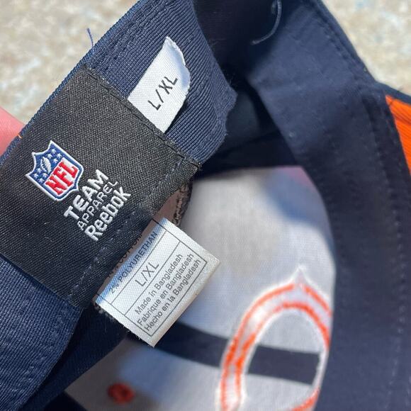 NFL Chicago Bears Football Reebok Bears Orange C Logo Hat Size Large/XL - Picture 4 of 7